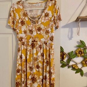 Summer Yellow Flower dress